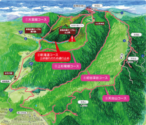 妙見山ハイキングコース図