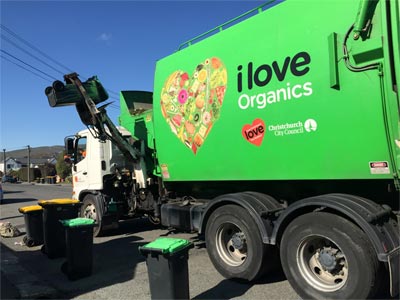 ニュージーランドのゴミ収集車